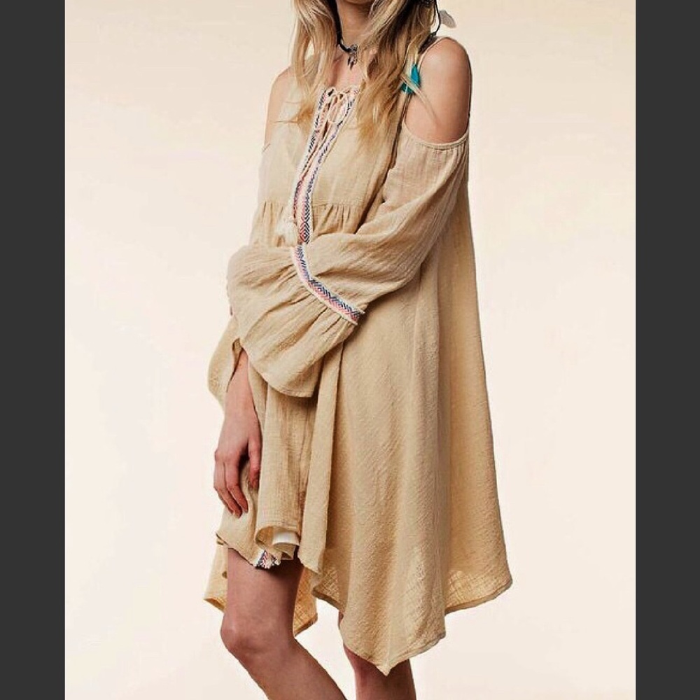 Boho Cold Shoulder Dress - Picture 3 of 5